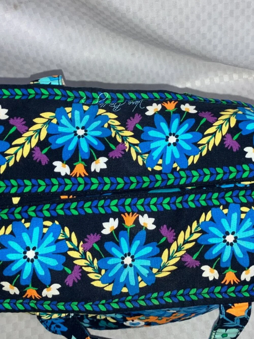 Vera Bradley Convertible Crossbody Midnight Tote Bag Women's Blue Quilted